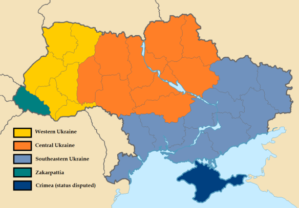 Regionalna mapa Ukrainy
