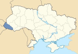 Location of Carpathian Rus' in Ukraine