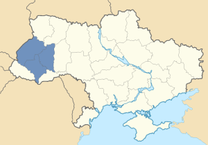 Location of Galicia in Ukraine
