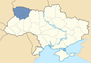 Location of Volhynia in Ukraine