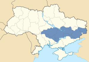 Location of Zaporozhia in Ukraine