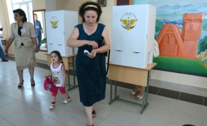 Voting in Nagorny Karabakh (Photolur). In 2017, locals in this disputed majority-Armenian Caucasus region will be voting for a new president.  It is uncertain who will succeed incumbent Bako Sahakyan.